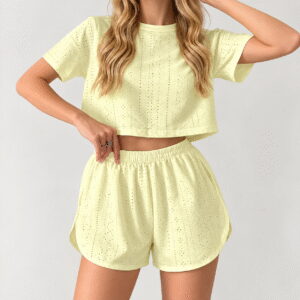 Crop Top Shorts Set