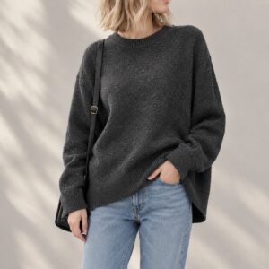 Women’s Sweet Crew-Neck Pullover Sweater